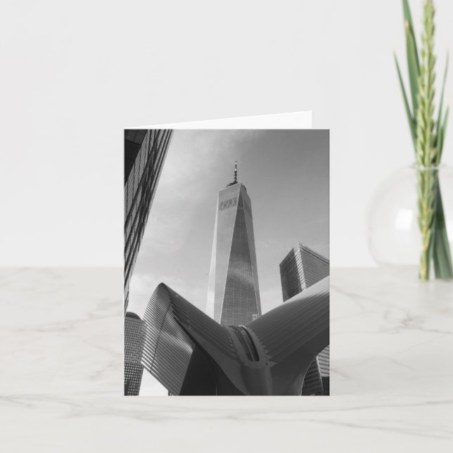 Grußkarte für das World Trade Center in Gray Karte (Vorderseite)