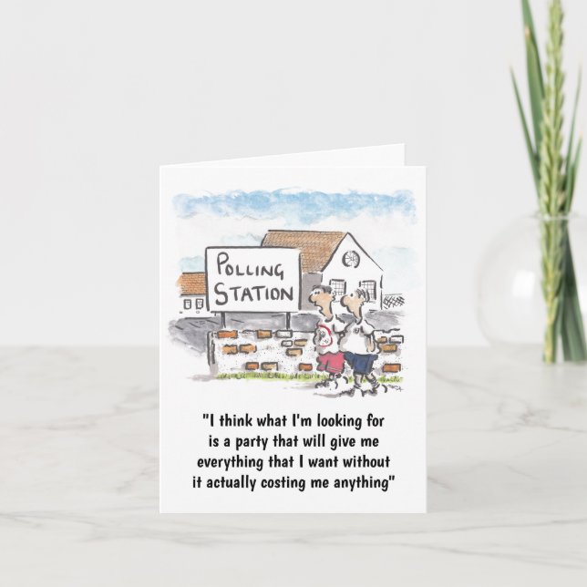 Grußkarte für den Abstimmungstag Karte (Vorderseite)