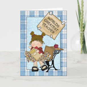 Grußkarte für den benutzerdefinierten Lehrer Feiertagskarte