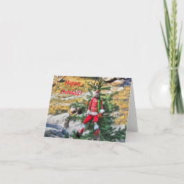 Grußkarte für den Happy Holiday Rentier Feiertagskarte
