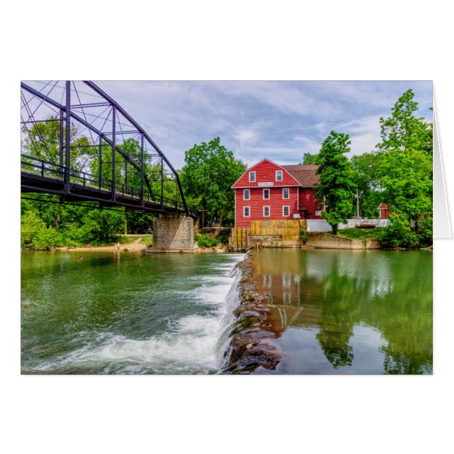 Grußkarte für den Kreuzfeuer-Wasserfall (Vorderseite (Horizontal))