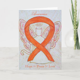 Grußkarte für den Orange Awareness Ribbon Angel Karte