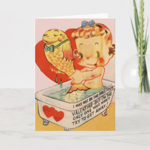 Grußkarte für den Vintagen Valentinstag Feiertagskarte