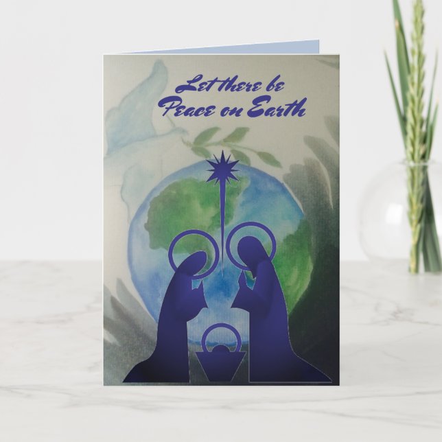 Grußkarte für den Weltfrieden Feiertagskarte (Vorderseite)