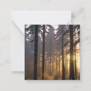 Grußkarte für den Winterwald Mitteilungskarte