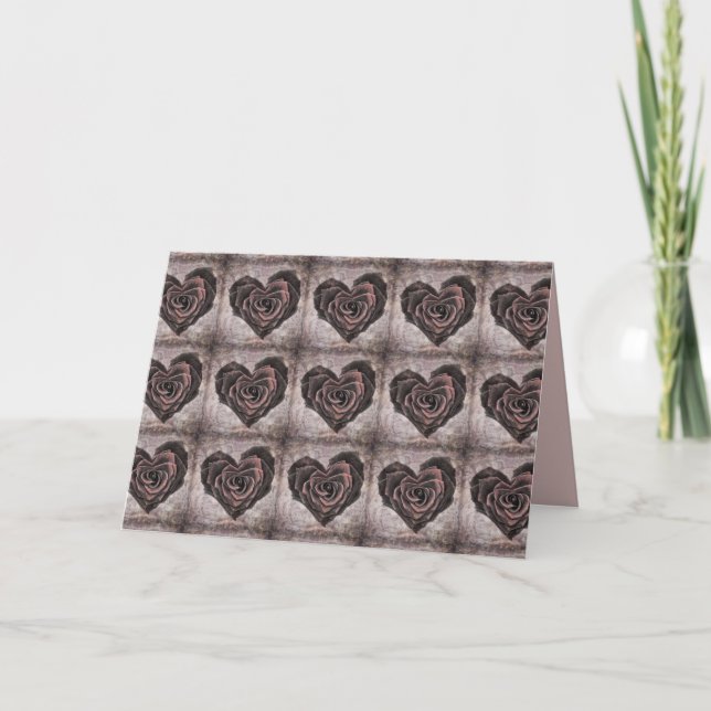 Grußkarte für die gute Herz-Rose Karte (Vorderseite)