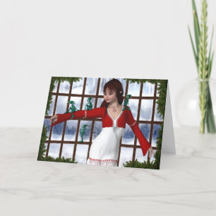 Grußkarte für die Helfer des Weihnachtsmanns Feiertagskarte