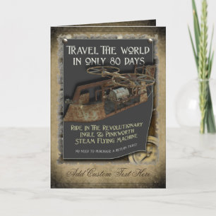 Grußkarte für die Steampunkmaschine Karte