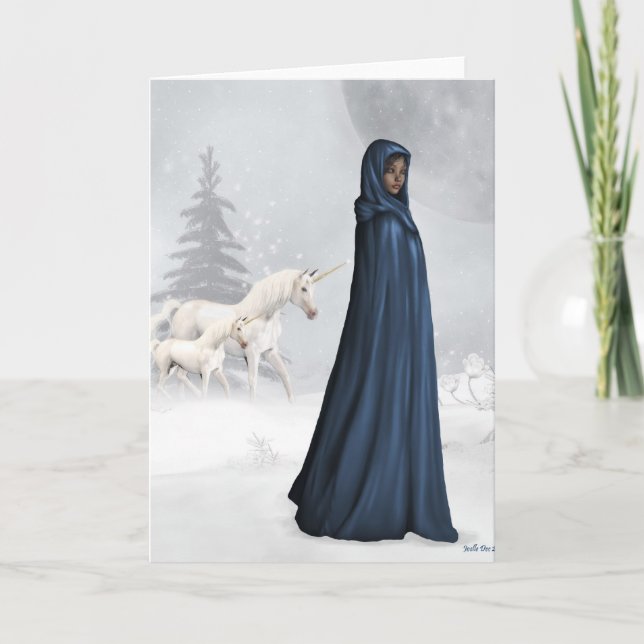 Grußkarte für Einhornhalter Karte (Vorderseite)