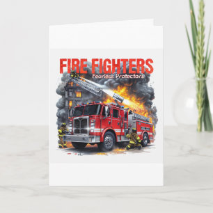 Grußkarte für Feuerwehrleute Karte