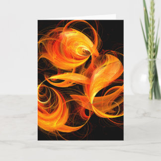Grußkarte für Fireball Abstrakt Art Karte