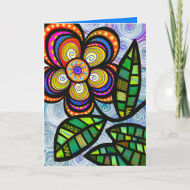 Grußkarte für Folk Art, weiße Umschläge inklusive Karte