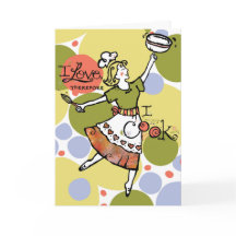 Grußkarte für Frauen, die Lieben zum Kochen!