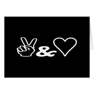 Grußkarte für Frieden und Liebe