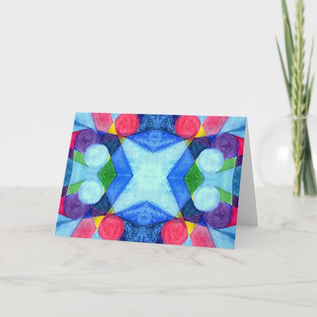 Grußkarte für geometrische Skittles Karte (Vorderseite)
