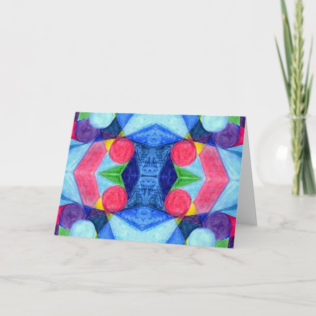 Grußkarte für geometrische Skittles Karte (Vorderseite)