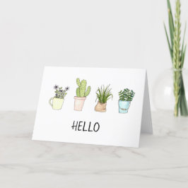 Grußkarte für gepunktete Pflanze - horizontal Feiertagskarte