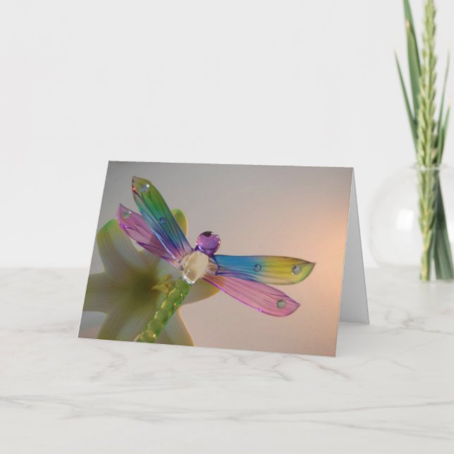 Grußkarte für Glass Dragonfly Karte (Vorderseite)