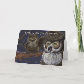 Grußkarte für Hoot Owl geben Karte