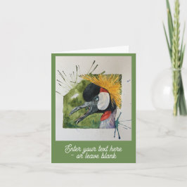 Grußkarte für individuell anpassbare Krane Karte