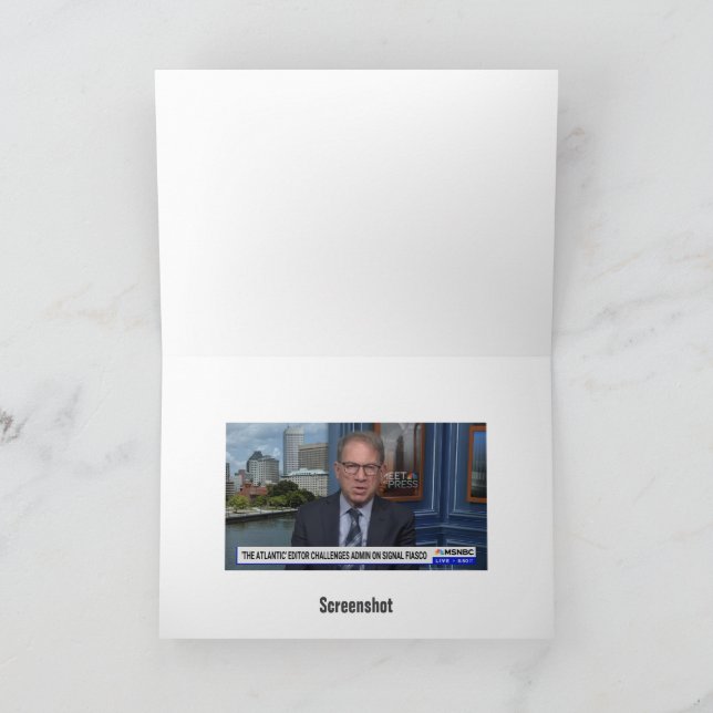 Grußkarte für Journalisten im Frühwarnsystem Karte (Innenseite)