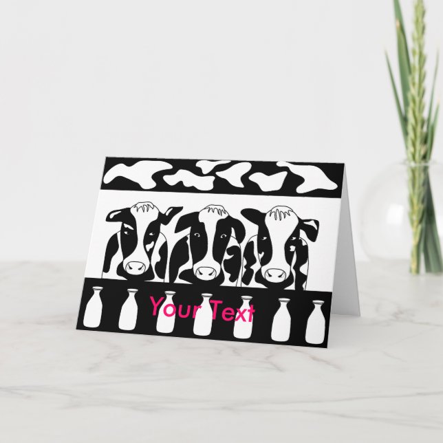 Grußkarte für Kuhunternehmen Karte (Vorderseite)