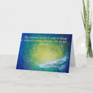 Grußkarte für leere Kunst, originale Kunstgalaxie Karte