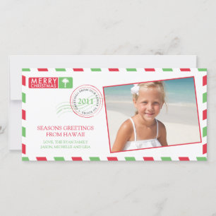 Grußkarte für Luftpost Feiertagskarte