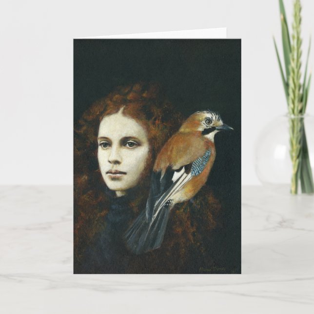 Grußkarte für Mädchen und Jay Karte (Vorderseite)