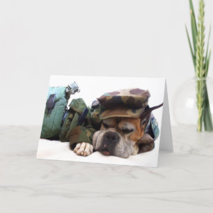 Grußkarte für Militärboxer Karte
