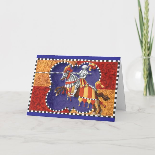 Grußkarte für mittelalterliche Ritter Karte (Vorderseite)