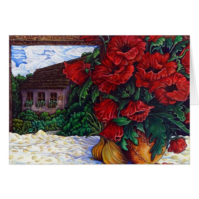 Grußkarte für Pflaumen und Zwiebeln (Vorderseite (Horizontal))