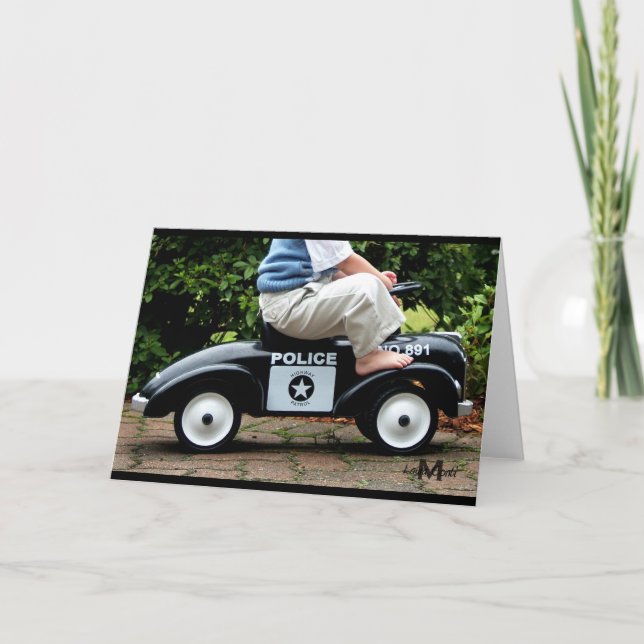 Grußkarte für Polizeiwagen Karte (Vorderseite)