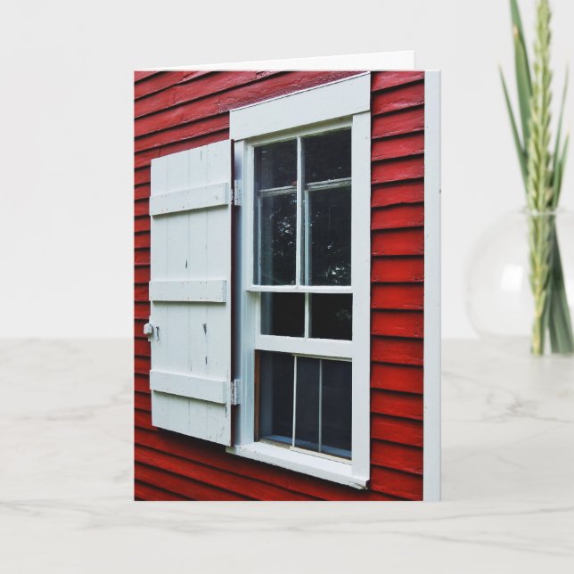 Grußkarte für Red Schoolhouse Feiertagskarte (Vorderseite)