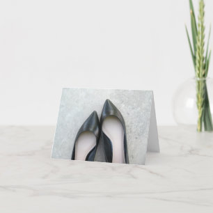 Grußkarte für schwarze Schuhe Karte