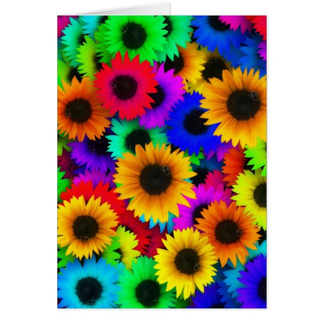 Grusskarte für Sonnenblumen (Vorne)