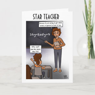 Grußkarte für Star Teacher Karte
