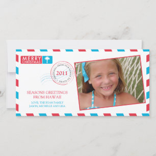 Grußkarte für tropische Luftpost Feiertagskarte