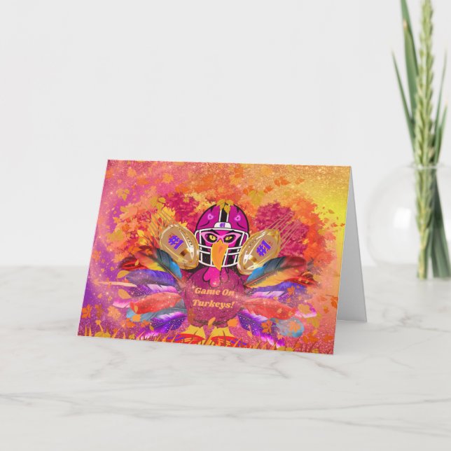 Grußkarte für Truthühner Karte (Vorderseite)