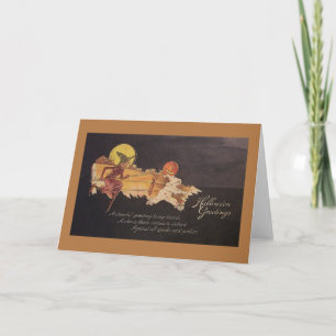 Grußkarte für Vintage Hexe Halloween Karte