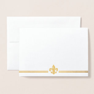 Grußkarte für Vintage Lilie aus Gold Fohlen Folienkarte