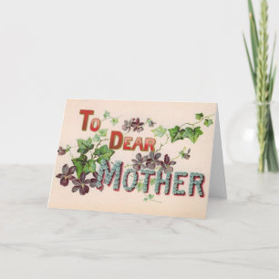 Grußkarte für Vintage Mutter Karte