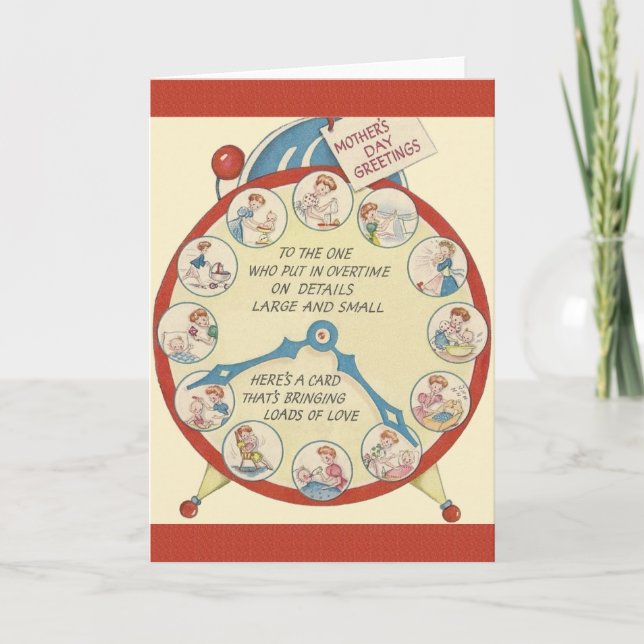 Grußkarte für Vintage Mutter Karte (Vorderseite)