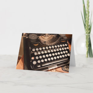 Grußkarte für Vintage Schreibmaschine Karte