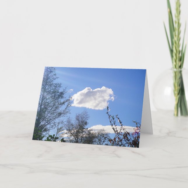 Grußkarte für Wetterwolken, in Leerzeichen Karte (Vorderseite)