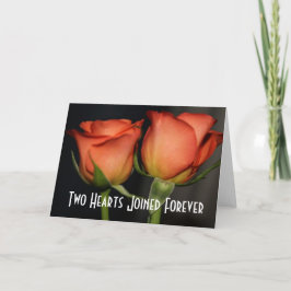 Grußkarte für zwei Herzen Hochzeiten Rose Karte