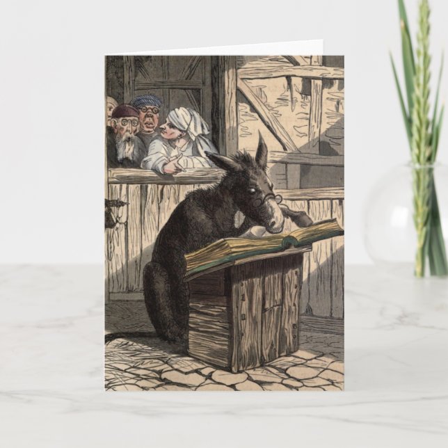 Grußkarte "Gelernter Donkey" Karte (Vorderseite)