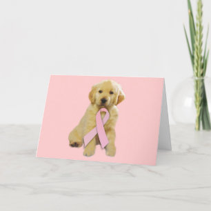 Grußkarte Golden Retriever Brustkrebs Karte