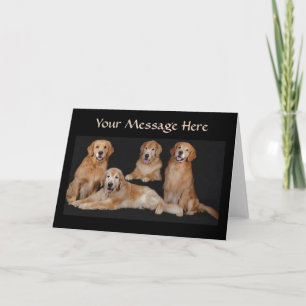 Grußkarte "Golden Retriever Family" Feiertagskarte