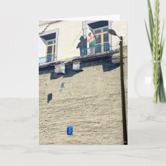 Grußkarte "Gone Fishing Apology" Karte (Vorderseite)